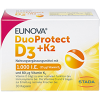 EUNOVA DuoProtect D3+K2 1000 I.E./80 µg Kapseln