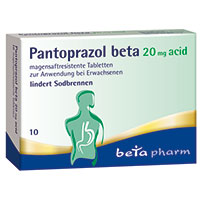 PANTOPRAZOL beta 20 mg acid magensaftres.Tabletten