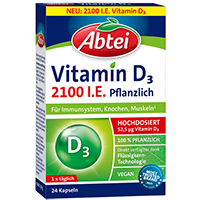 ABTEI Vitamin D3 2100 I.E. pflanzlich Kapseln
